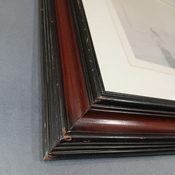 "Foggy Pelican Day" Signed James Richmond Photography Wall Art 24x20" Wood Frame - Picture 7 of 10